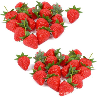 Plastic Fruit Wholesale Model Strawberry Early Education Toys Children's Cabinet Vegetable Fruit Simulation Photography Props Accessories