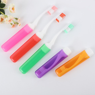 New Split Folding Toothbrush with Replaceable Head, Soft-Bristled Folding Small Head, Portable Travel Toothbrush, Multi-Function