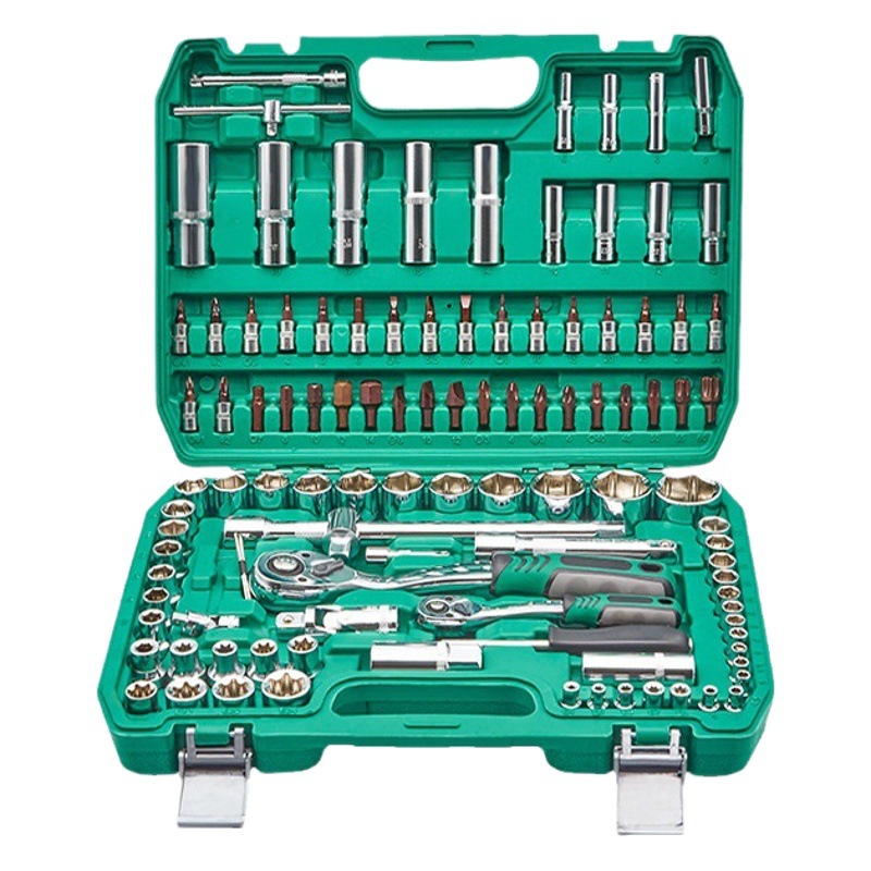 108-piece ratchet socket wrench traje coche reparación rápida caja de herramientas multifuncional motocicleta reparación combinación