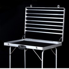 多功能可折叠摆摊箱夜市摆摊地摊箱首饰箱饰品展示架桌铝箱厂批ZM