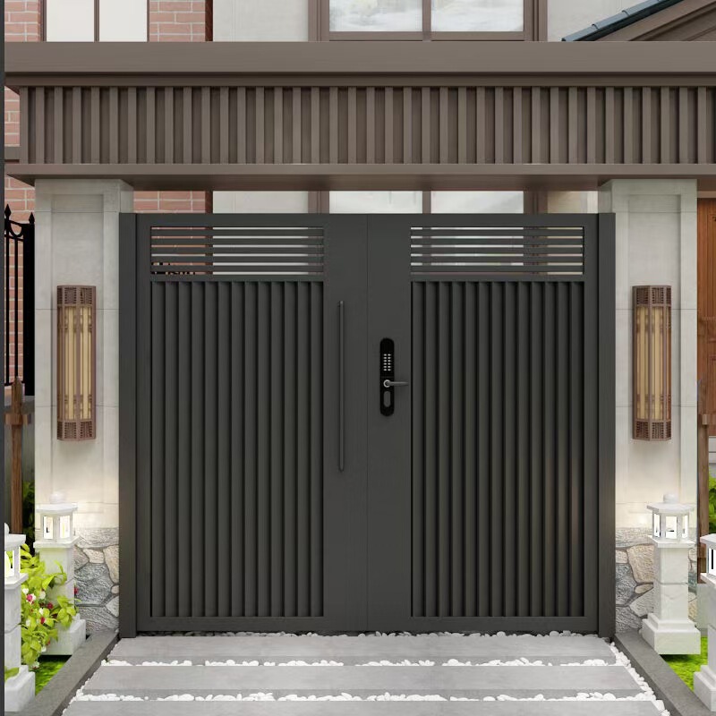 Villa Courtyard Door Household Rural Outdoor Door Rural Yard Door Aluminum Alloy Garden Door Fence Door Electric Door