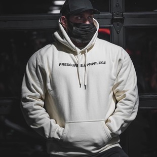 Chris fleece-lined sweater men's loose hooded plus size casual fitness thickened autumn and winter pullover fashion brand