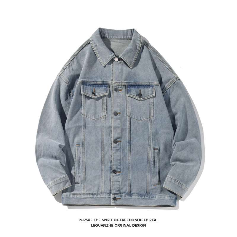 Autumn winter new shirt plus size men's and women's denim top loose jacket_voghion.com