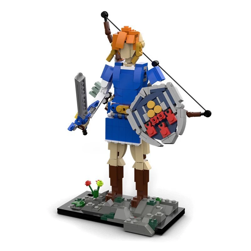 Совместимо с MOC блоками LEGO, размещающие набор строительных блоков на столе в Элида-Дикой Линк модель для боя игрушек