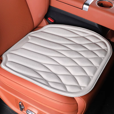 Seat cushion, seat cover – Seaweed Fiber Car Seat Cushion - checkered-style-snow-mountain-white-front-single-seat-one-piece