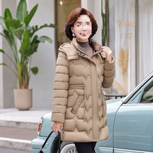 时尚棉服中老年冬季新款妈妈中长款洋气棉衣显瘦加厚保暖棉袄外套