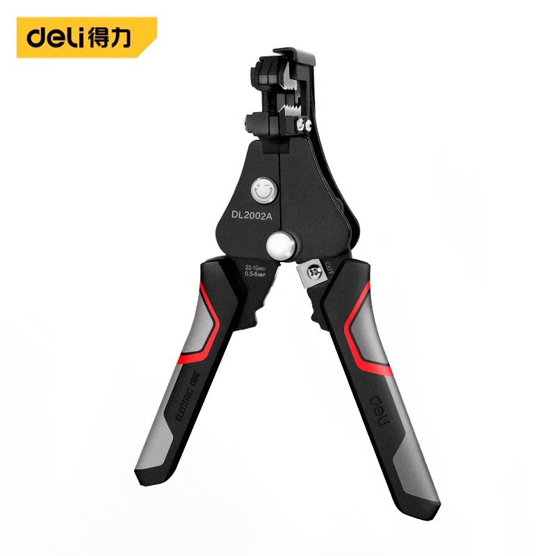 得力工具DL2002A自动剥线钳A型7.5寸多功能剪线电工专用压接压线