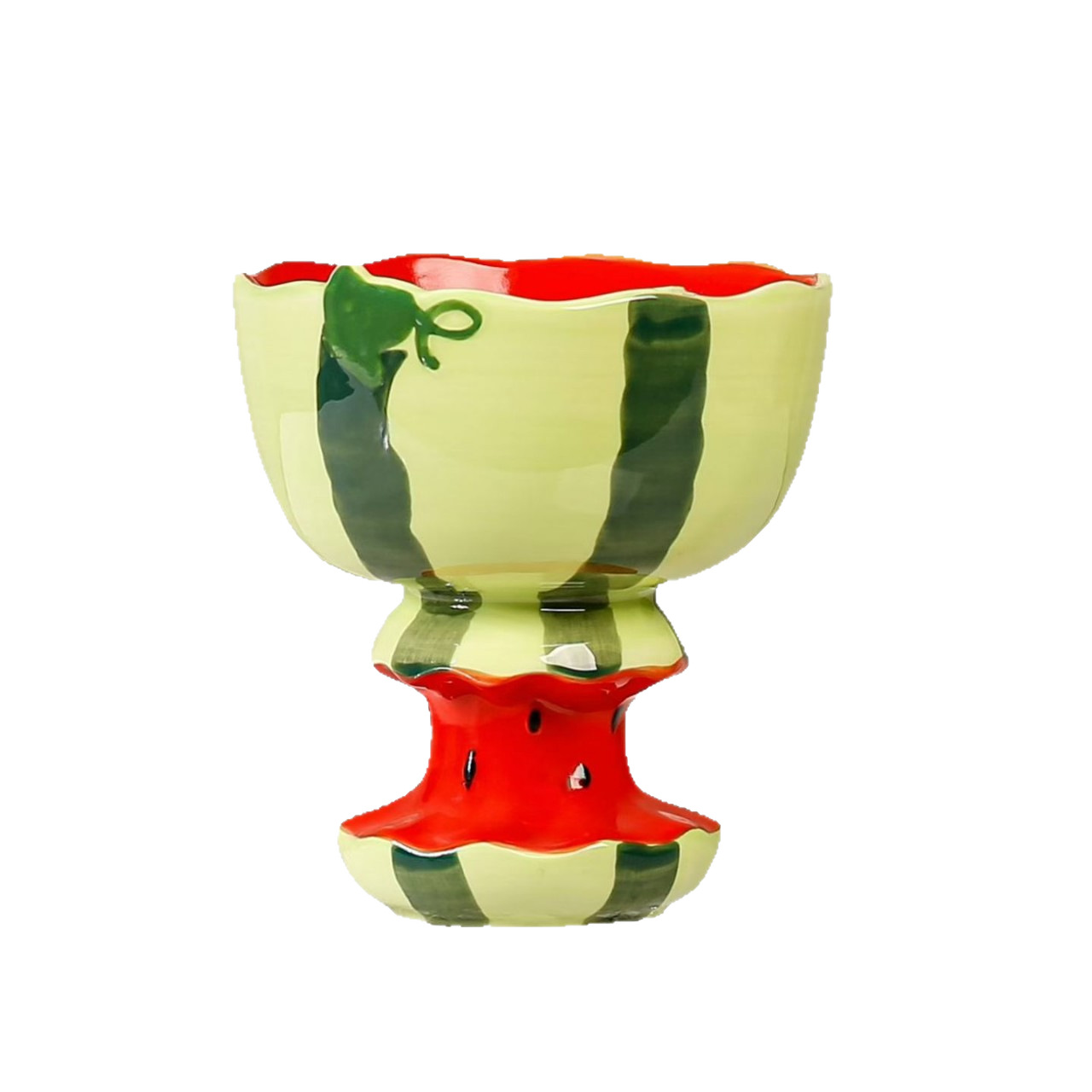 Tazas de sandía pintadas a mano tazas de cerámica extrañas tazas de agua de alto valor para dar regalos de cumpleaños significativos a las chicas