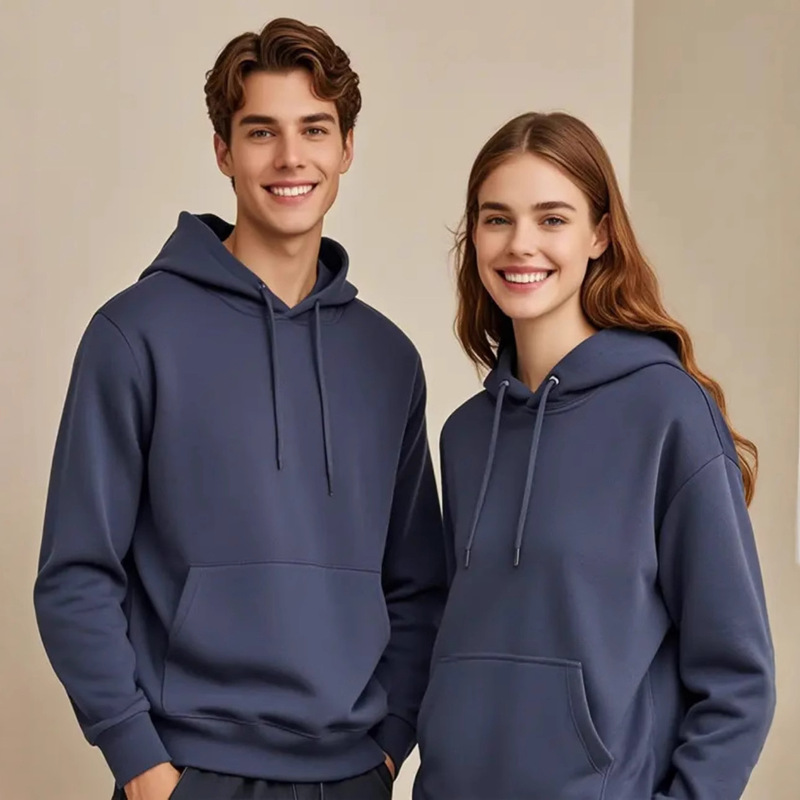 Cross-Border Supply of 500g Heavyweight Terry Hooded Sweatshirt for Men, Trendy Brand, Solid Color, Loose Casual Top for Women with Logo Printing Cross-Border Supply of 500g Heavyweight Terry Hooded Sweatshirt for Men, Trendy Brand, Solid Color, Loose Casual Top for Women with Logo Printing