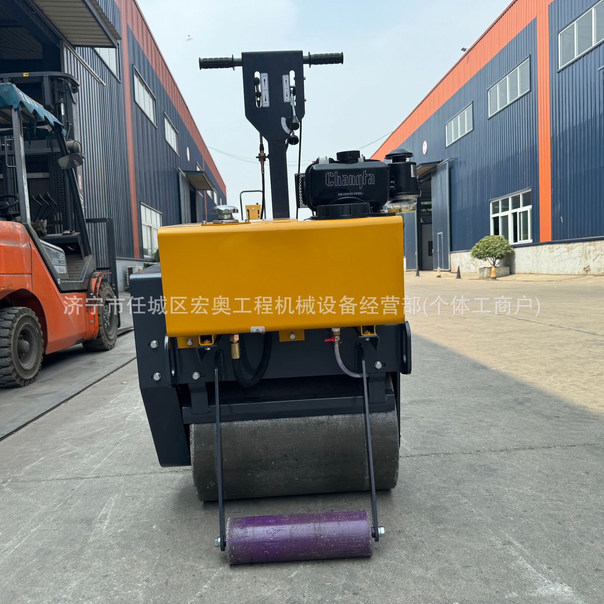 小型柴油压路机前后自动行走手扶式震动夯实机地基压土机电动