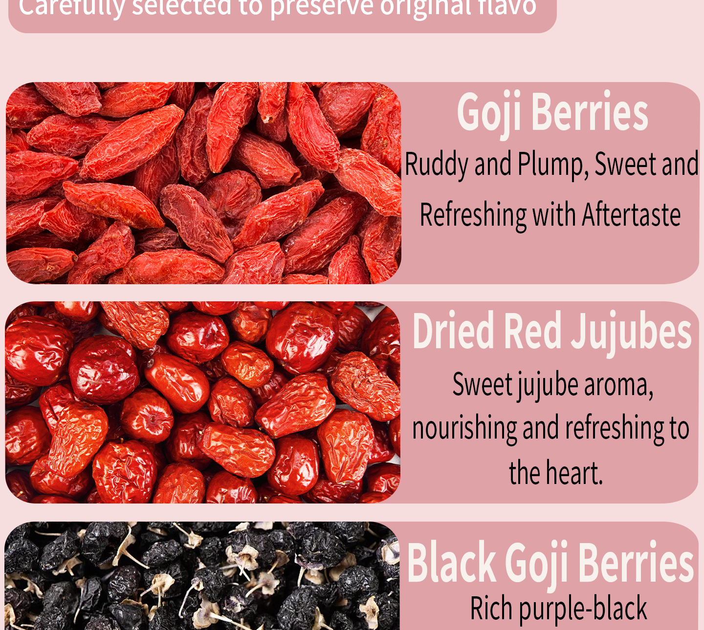 Ginseng Black Goji Mulberry Red Date Longan Wellness Tea Bags 25 Pack Sugar Free Herbal Tea specifications