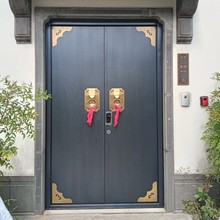新中式徽派仿古门庭院门别墅大门双开门农村自建房入户门铸铝门
