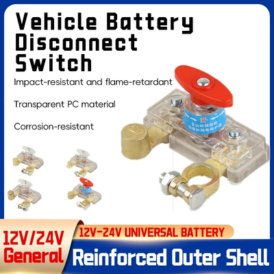 Car Battery Disconnect Switch Modified Anti-Leakage Clip, Pure Copper Thickened with Disconnect Clip Head to Protect Battery Terminal