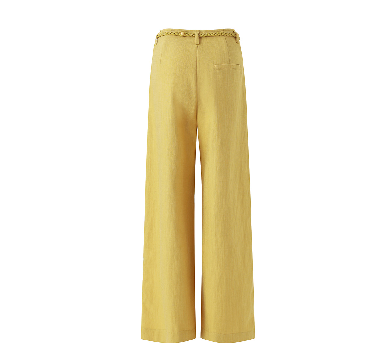 Quần culottes nữ ống rộng chất liệu cotton pha linen mát lạnh — Xanh lông mòng đen chi tiết 32