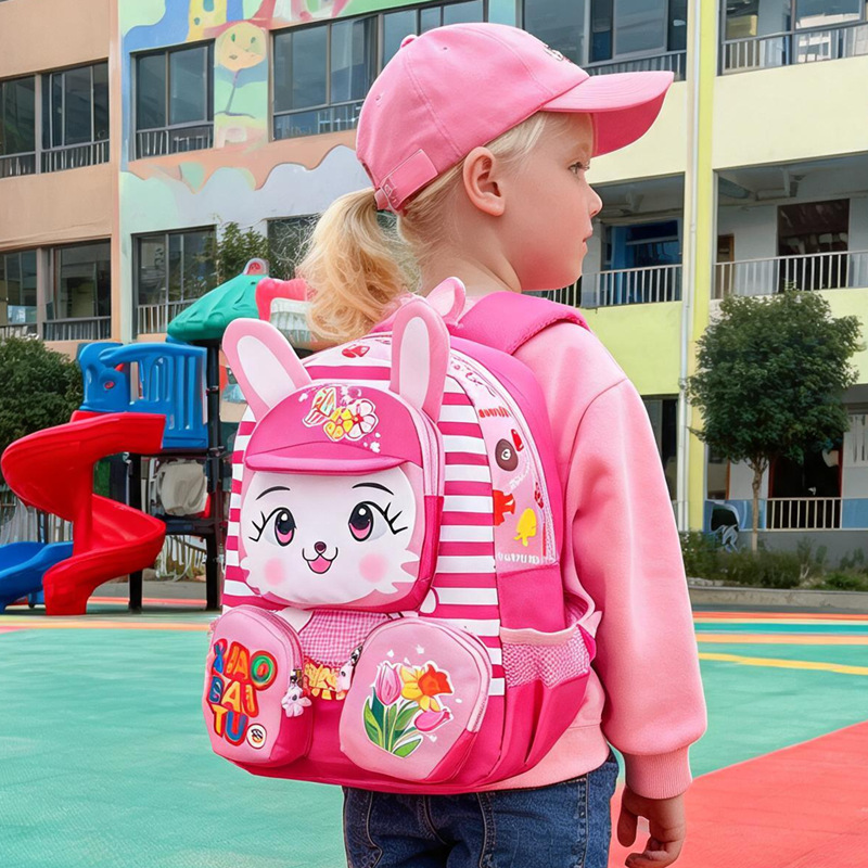 Kindergarten School Bag for Girls, Cute 3D Design, Suitable for 3-6 Years Old, Korean Style, Lightweight Backpack for Children in Small, Medium, and Large Classes