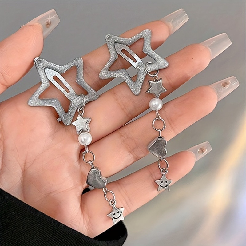 ドーパミンカラー星ヘアクリップキャンディー色少女甘い前髪側ヘアピン砕髪bbクリップ卸売り|undefined