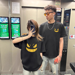 Summer Pure Cotton Short-Sleeved T-Shirt Couple Wear Lazy Style Loose Niche Design Tops for Men and Women Student Trendy Class Uniforms