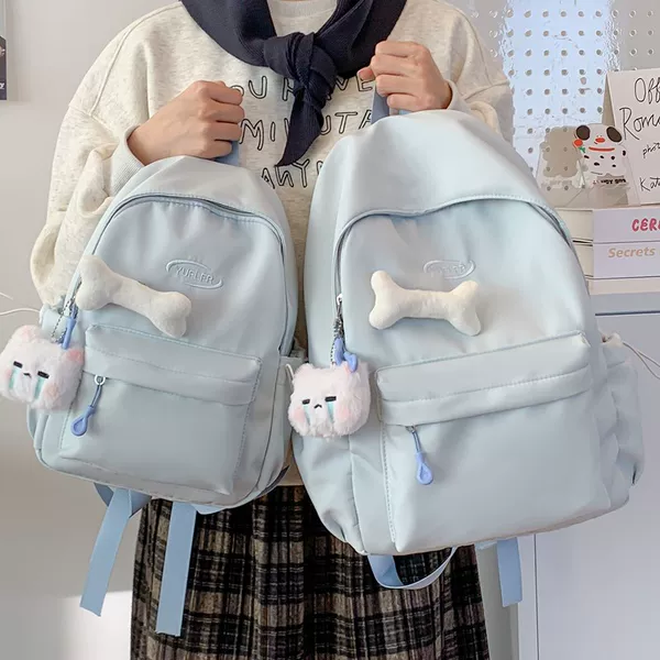 Solid Color Versatile Small School Bag Female Korean Style Girl Student Mini Backpack High-Looking Simple Casual Mini Backpack