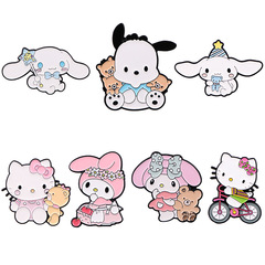 兔子小狗貓咪胸針徽章服裝背包飾品配飾別針滴油合金胸章跨境熱銷