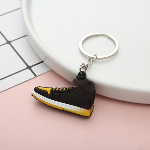 Mini A J Basketball Shoes Keychain Shoe Model Key Hook PVC Soft Rubber Key Chain Yiwu Small Commodity Wholesale