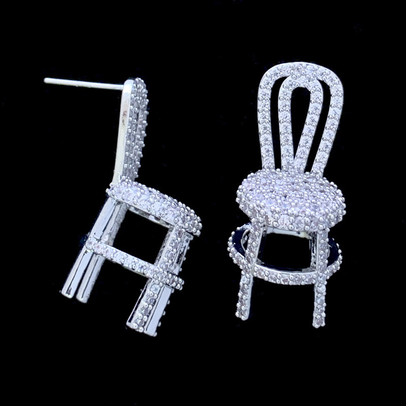 1 Pair Modern Style Cartoon Inlay Copper Zircon Ear Studs display picture 7