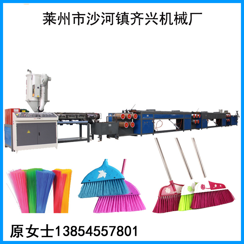 塑料圆丝制绳PET刷丝设备  PET圆丝穿窗线拉丝机