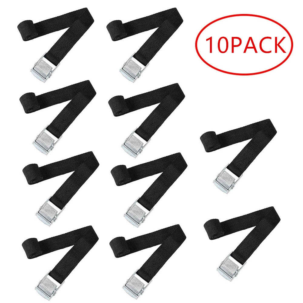 Цинковый сплав пресс пряжка привязки ремень крепления груза ремень затягивая пояс нейлон кабель галстук 40 см черный