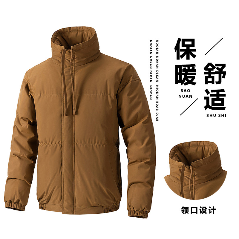 Trajes de algodón de cuello transfronterizo para hombres y mujeres de invierno nuevos trajes de algodón chaqueta de algodón suelta y gruesa pareja chaqueta de algodón hombre