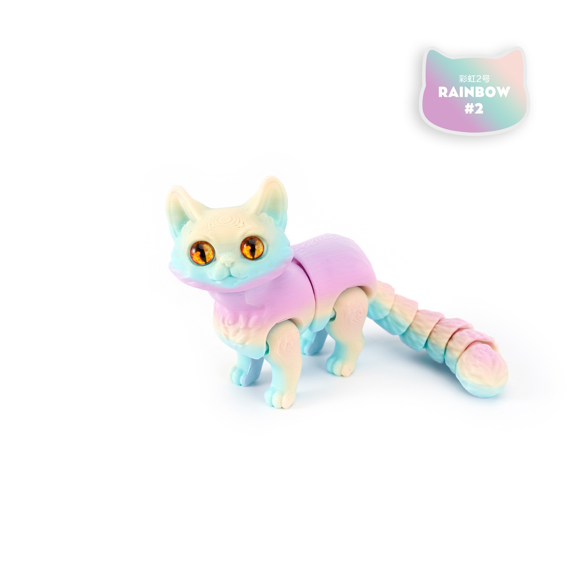 Impresión 3D adornos de gato modelo hecho a mano simulación de juguetes de animales explotadores transfronterizos juguetes de impresión 3D para gatos