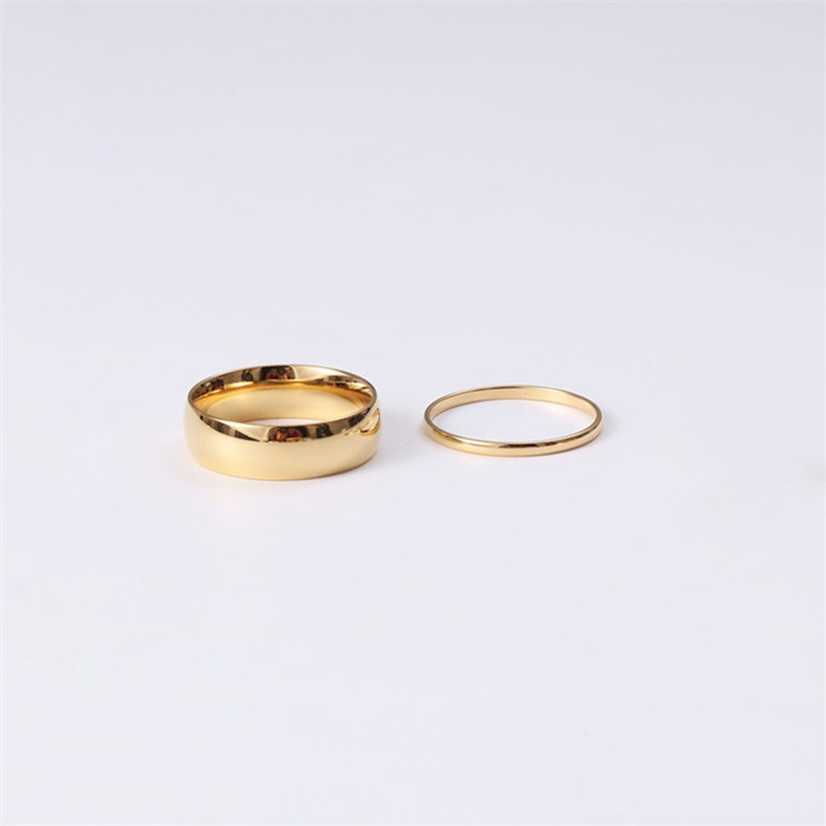 Stainless Steel 14K Gold Plated Simple Style Plating Geometric Rings display picture 7