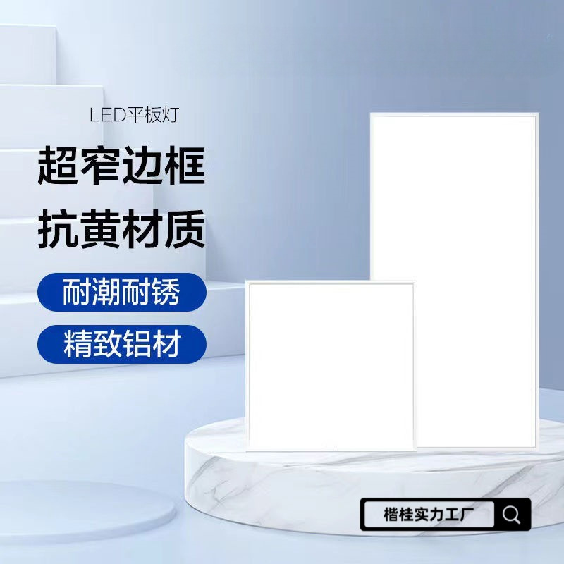集成吊顶灯厨房灯铝扣板嵌入式300*600超薄款窄边扣板灯平板灯
