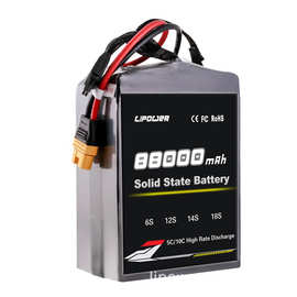 LIPOWER工厂 88000mah 6S 18S  EVOTL多轴植保机半固态无人机电池