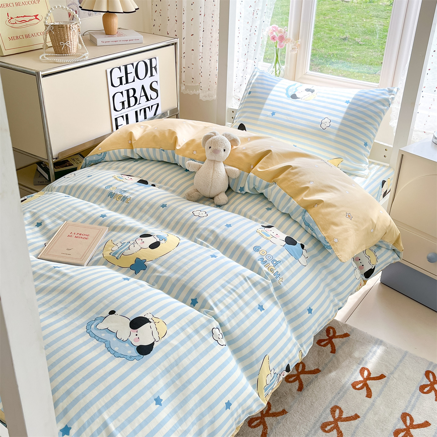 Ropa de cama de dormitorio de estudiantes universitarios de tres piezas de algodón 2025 nuevo juego completo de ropa de cama de algodón