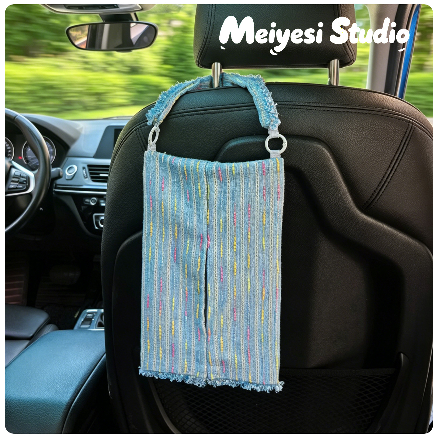 Nuevo creativo pequeño viento de tela de viento carregado caja de servillas para automóviles colgantes caja de servillas ajustables image 9