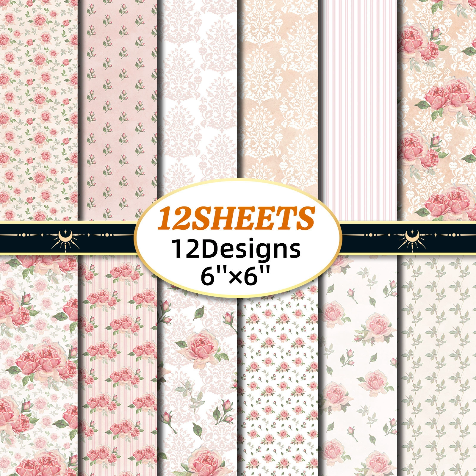 12 листов/упаковка, белая, розовая роза, серия «Утренний туман», садовая серия INS, цветочный журнал на День матери, база для трансграничного материала «сделай сам», бумага