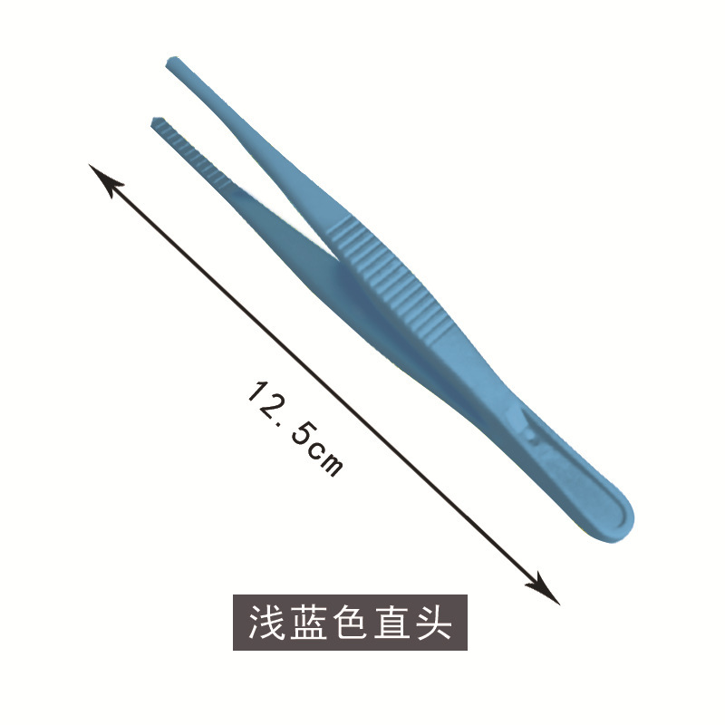 ステンレス鋼ピンセット工場ドレッシングピンセットアクセサリー教育機器クリップ丸頭ピンセット卸売歯付き滑り止めピンセット|undefined