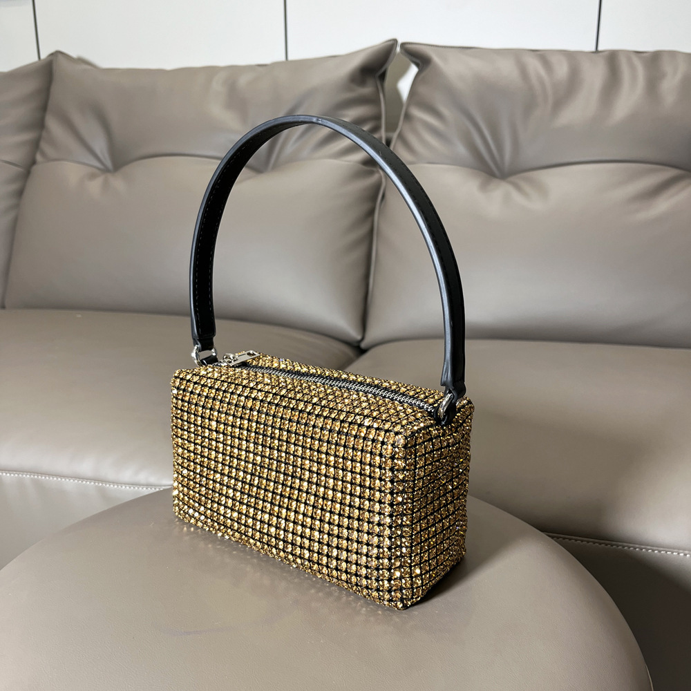 Borsa da donna transfrontaliera piena di diamanti borsa a tracolla borsa a tracolla con strass lucidi borsa da donna fatta a mano borsa da donna con diamanti_voghion.com