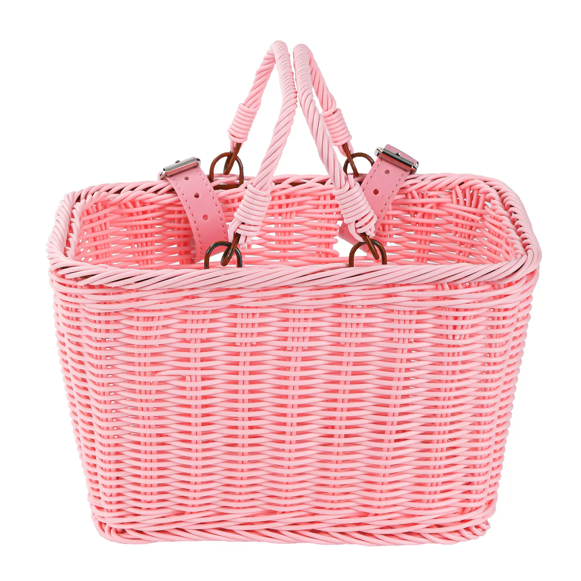 大唛仿藤手工编织带提手儿童自行车前置车篮车筐可手提可水洗车篮