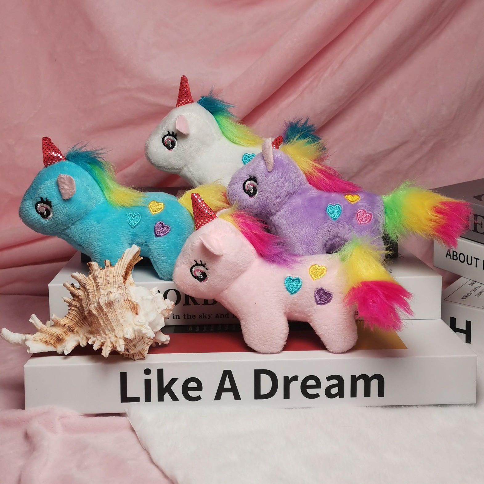 ins Popular Rainbow Pony Magic Pony Unicorn Plush Toy Pendant Cute Gift Catcher Doll
