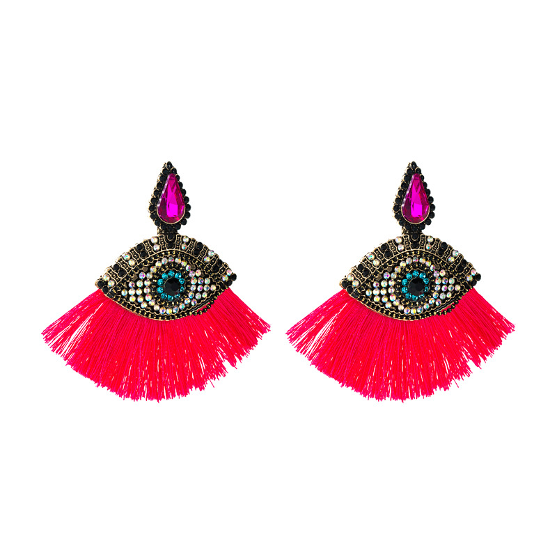 19g Weight Artificial Gemstones Inlay Material Earrings Classification Housewarming, Anniversary, Business, Wedding, Travel, Birthday, Festival Occasion Alloy Material Round Pattern Women'S Gender Diamond Design Fashion Style Coffee, Rose Red, White, Pink, Red, Green, Black Color Fashion Round Diamond Alloy Artificial Gemstones Earrings 13