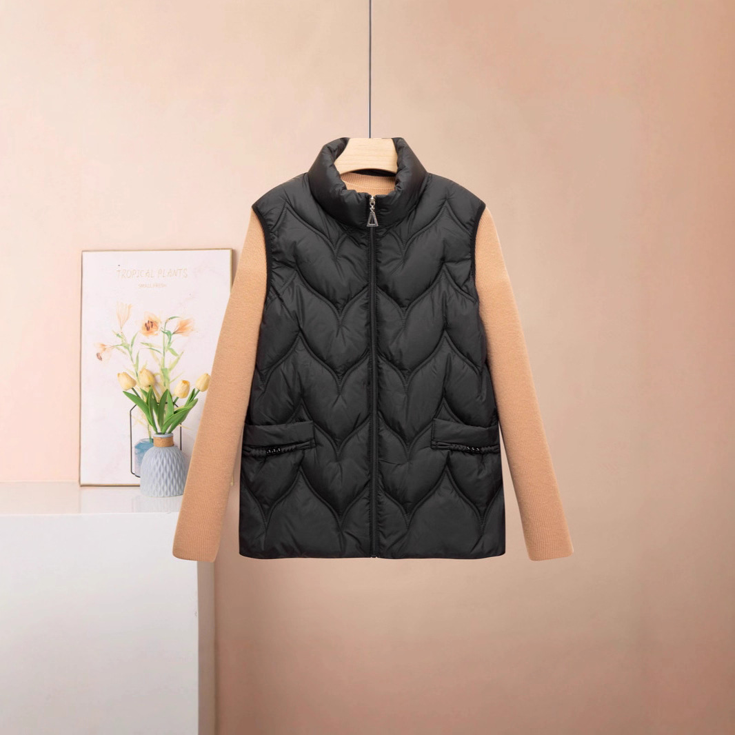 大码棉服马甲女妈妈装冬装马夹宽松立领坎肩女保暖上衣外穿背心女