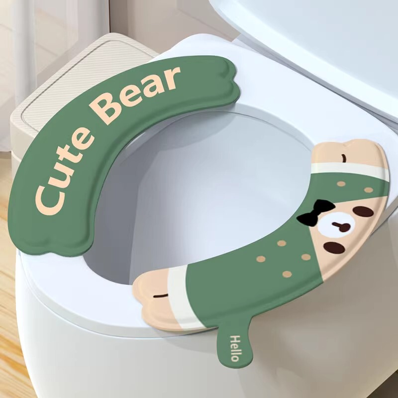 EVAトイレマット、オールシーズン対応、2025年新作、防水、漫画柄、貼り付け式トイレリング、トイレマット|undefined