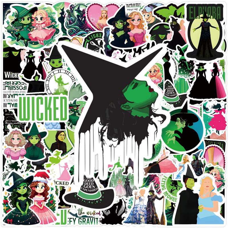 110 Wicked Movie Graffiti Stickers, Musical Water Bottle, Suitcase, Skateboard Waterproof Stickers