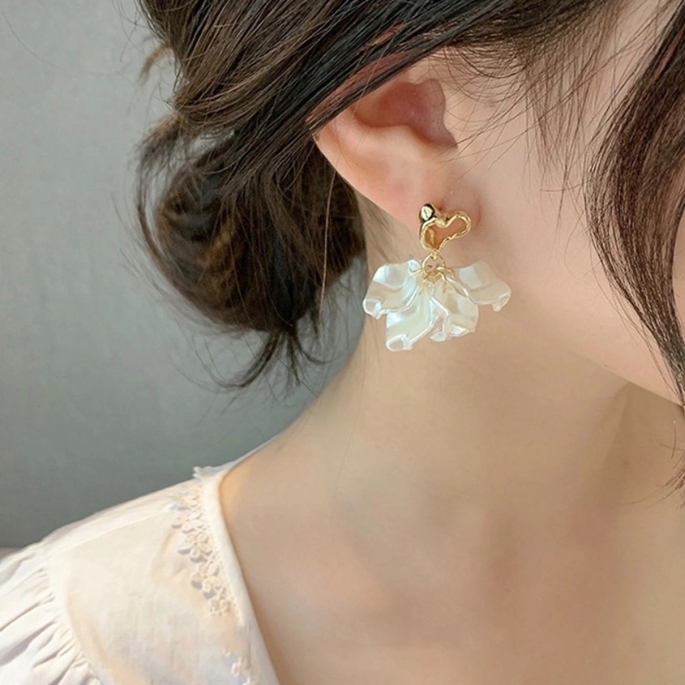8g Weight 1 Pair Simple Style Flower Arylic Drop Earrings
