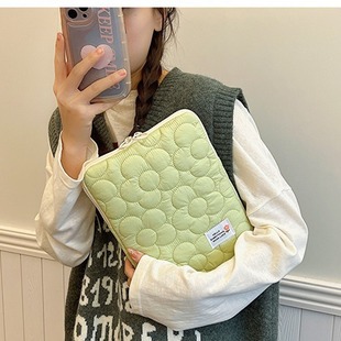 Cute flower space cotton 11-inch tablet liner bag laptop storage bag computer bag hand file protective sleeve