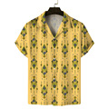 2024春新款欧美风格夏威夷沙滩男士短袖衬衫eBay3D印花外贸衬衫男