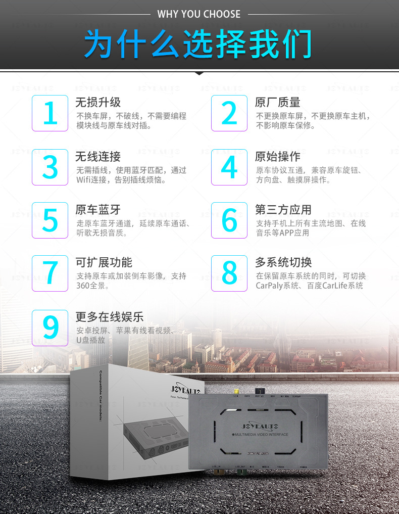 The Decoder Is Suitable for Mercedes-Benz Original Car Upgrade Android Auto Cross-Border Wireless Carplay Module Box