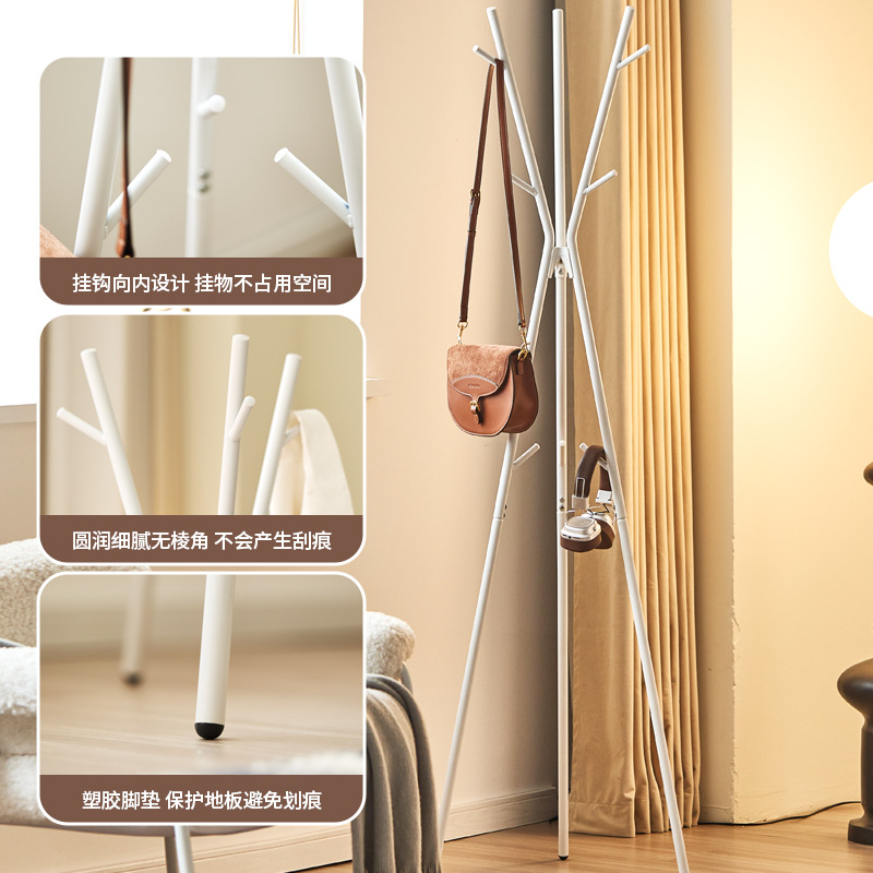 간단한 바닥 코트 랙 가정용 침실 랙 옷 다기능 옷걸이 공장 디자인