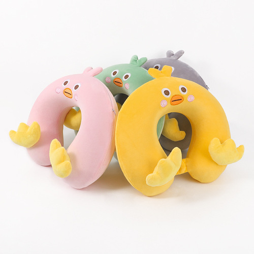 Cartoon U-shaped pillow memory foam student children lunch break pillow neck pillow office travel three treasures cute u-shaped pillow