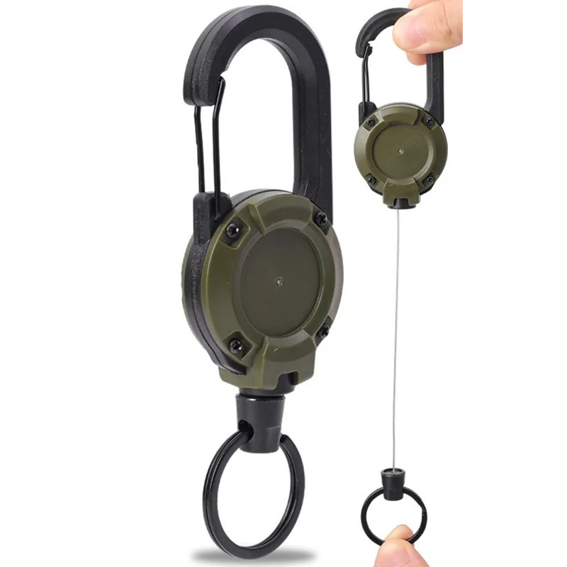 Luya Retractable Buckle Mountaineering Buckle Outdoor Fishing Accessories Anti-Lost Hand Rope U-Shaped Easy-Pull Buckle Backpack Key